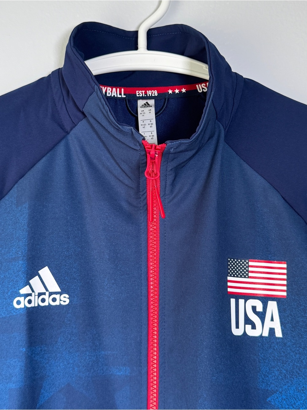 Adidas Women USA Volleyball Warm Up Full Zip Track Jacket FK1034 Size M - Picture 2 of 13